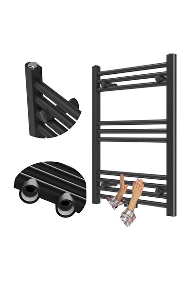 Granitan Radiator baie Raven, scara, 70x50 cm, 275W, electric, Negru