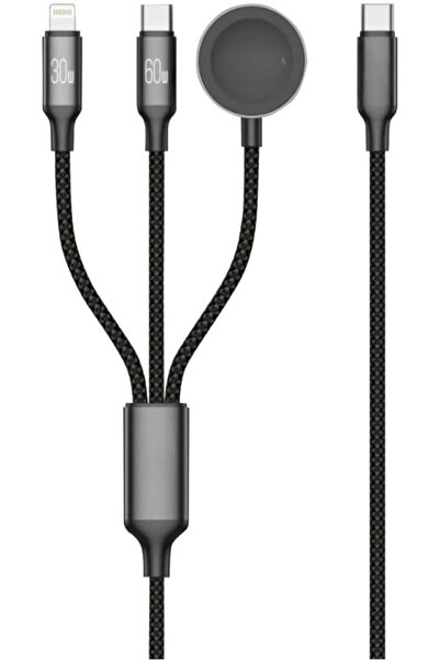 IQ TOUCH 3-in-1 Fast Charging Cable – 60W USB-C to USB-C, 30W USB-C to Lightn...