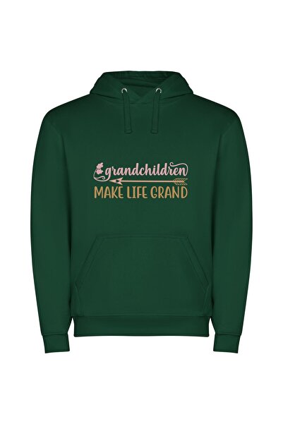 iLovePrints Grand Love Amplifier Φούτερ με κουκούλα σε χρώμα Πράσινο