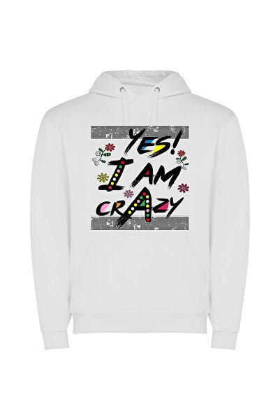 iLovePrints Delightfully Crazy: High Definition Φούτερ με κουκούλα σε χρώμα Λ...