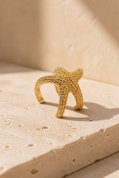LYKOS Gold Color Starfish Model Women's Ring