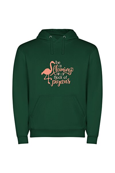 iLovePrints Flock's Fabulous Flamingo Phenomenon Φούτερ με κουκούλα σε χρώμα ...