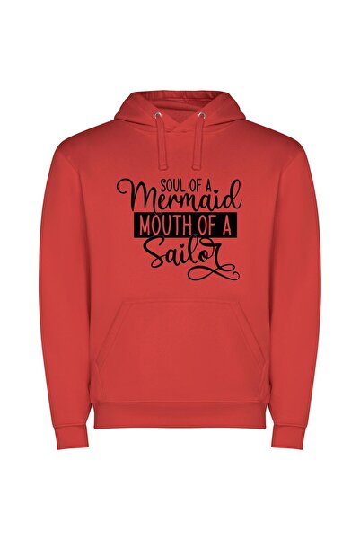 iLovePrints Siren's Sailor Soul Φούτερ με κουκούλα σε χρώμα Κόκκινο