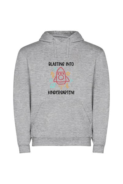 iLovePrints Cosmic Kindergarten Adventure Φούτερ με κουκούλα σε χρώμα Γκρι