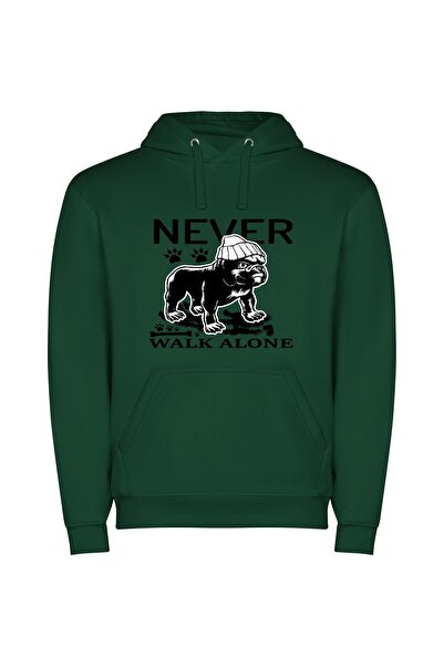 iLovePrints Pug Noir Fashion Statement Φούτερ με κουκούλα σε χρώμα Πράσινο