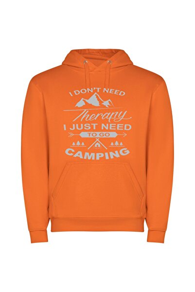iLovePrints Camping: Healing Mountain Escape Φούτερ με κουκούλα σε χρώμα Πορτ...