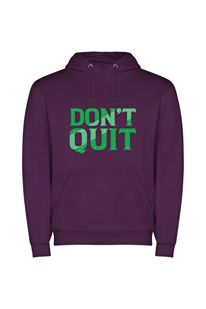iLovePrints Evergreen Motivational Cutout Φούτερ με κουκούλα σε χρώμα Μωβ