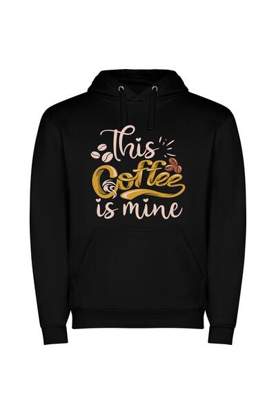 iLovePrints Coffee Elixir: Savor & Celebrate Φούτερ με κουκούλα σε χρώμα Μαύρο