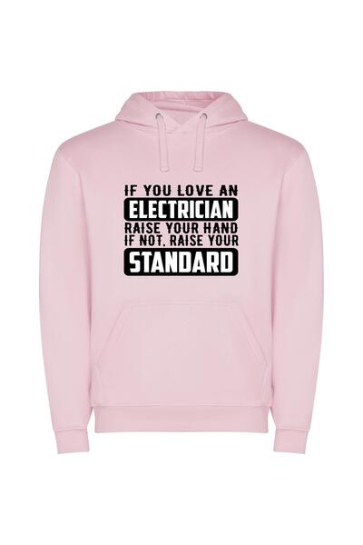 iLovePrints Sparkling Electrical Masterpieces Φούτερ με κουκούλα σε χρώμα Ροζ
