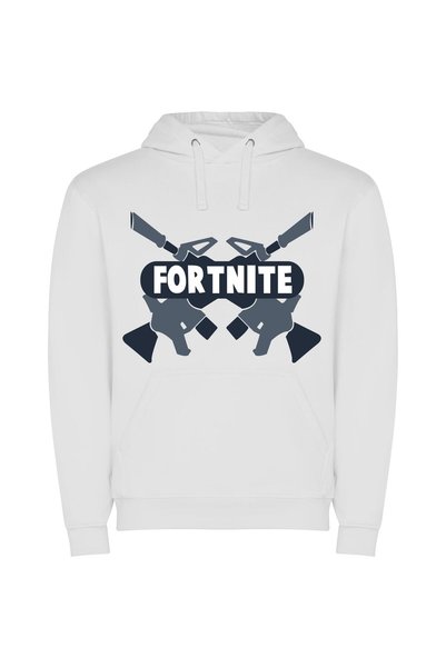 iLovePrints Fortnite's Monochrome Essence Φούτερ με κουκούλα σε χρώμα Λευκό
