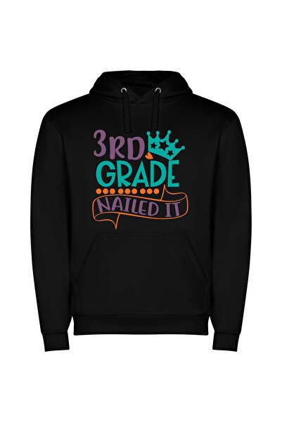 iLovePrints Masterful Grade Graphic Design Φούτερ με κουκούλα σε χρώμα Μαύρο