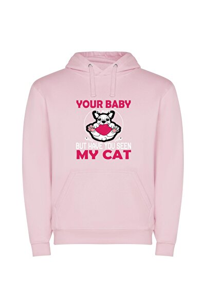 iLovePrints Purrfect Pet Connections Φούτερ με κουκούλα σε χρώμα Ροζ