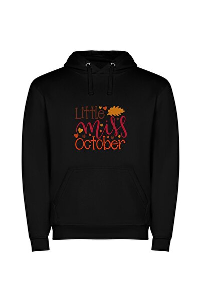 iLovePrints Fanciful October Memories Φούτερ με κουκούλα σε χρώμα Μαύρο