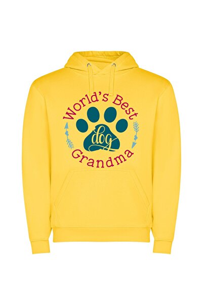 iLovePrints Pawfect Grandma Wanda's Awww! Φούτερ με κουκούλα σε χρώμα Κίτρινο