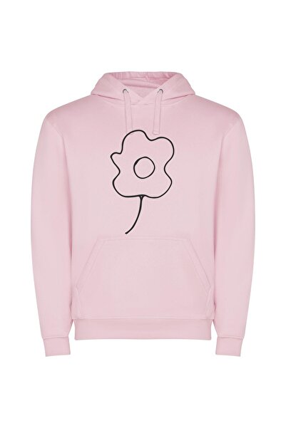 iLovePrints Ethereal Floral Masterpiece Φούτερ με κουκούλα σε χρώμα Ροζ