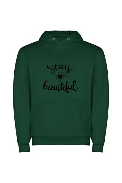 iLovePrints Ethereal Floral Elegance Φούτερ με κουκούλα σε χρώμα Πράσινο