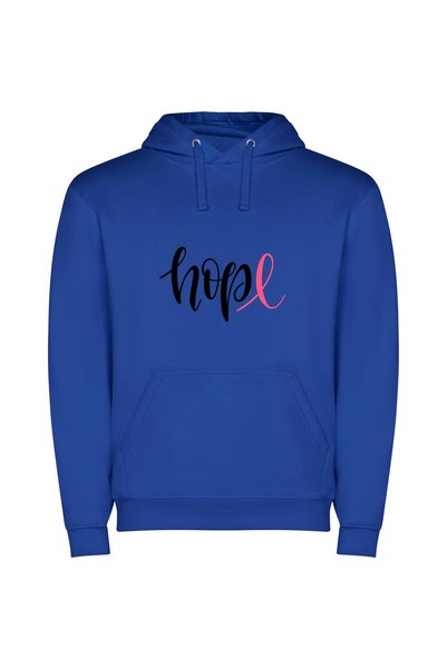 iLovePrints Bold Pink Hope Expression Φούτερ με κουκούλα σε χρώμα Μπλε