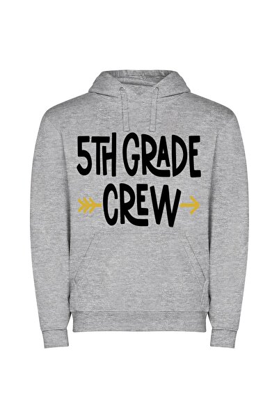 iLovePrints Grainy Crew Unleashed Φούτερ με κουκούλα σε χρώμα Γκρι