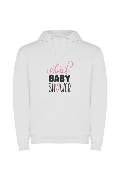iLovePrints Sugar-Coated Baby Bliss Φούτερ με κουκούλα σε χρώμα Λευκό