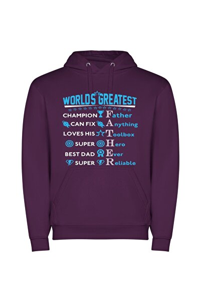iLovePrints World's Greatest Extravaganza Φούτερ με κουκούλα σε χρώμα Μωβ