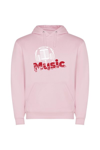 iLovePrints Melody in Crimson Φούτερ με κουκούλα σε χρώμα Ροζ
