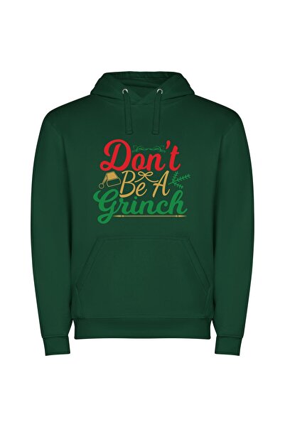 iLovePrints Festive Grinch: Holiday Edition Φούτερ με κουκούλα σε χρώμα Πράσινο