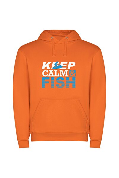 iLovePrints Surfing Fish: Aquatic Adventure Φούτερ με κουκούλα σε χρώμα Πορτο...