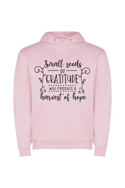 iLovePrints Gratitude's Hopeful Harvest Φούτερ με κουκούλα σε χρώμα Ροζ