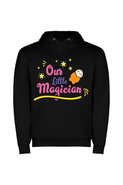 iLovePrints Enchanting Magical Girl Feels Φούτερ με κουκούλα σε χρώμα Μαύρο