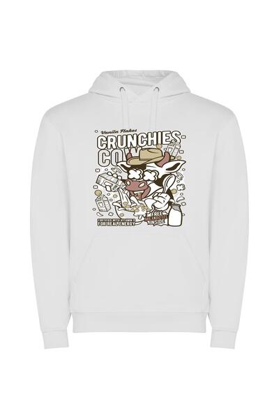 iLovePrints Cowboy Cereal Creation Φούτερ με κουκούλα σε χρώμα Λευκό