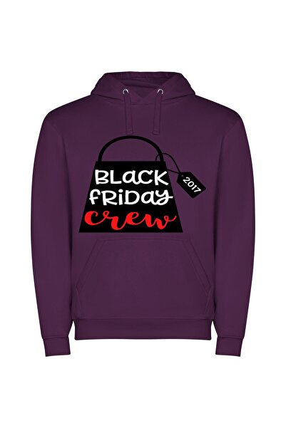 iLovePrints Black Friday Elite Φούτερ με κουκούλα σε χρώμα Μωβ