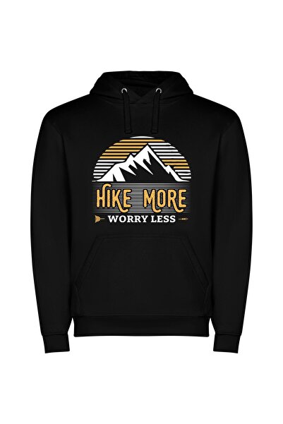 iLovePrints Unbounded Hiking Serenity Φούτερ με κουκούλα σε χρώμα Μαύρο
