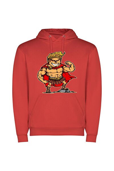 iLovePrints Triumphant Legion of Heroes Φούτερ με κουκούλα σε χρώμα Κόκκινο