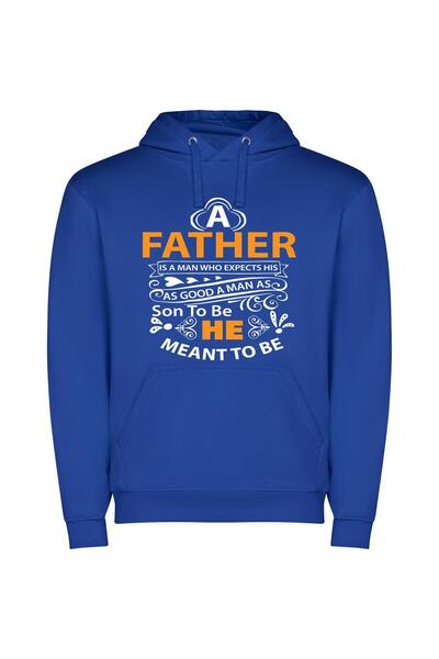 iLovePrints Fatherly Sign of Distinction Φούτερ με κουκούλα σε χρώμα Μπλε