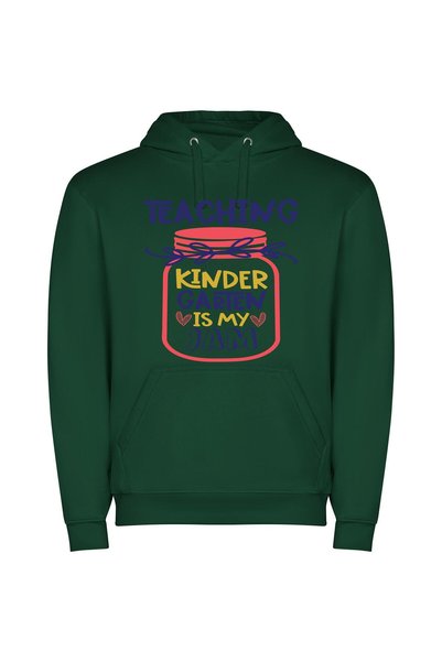 iLovePrints Kinder Jam Jar Delight Φούτερ με κουκούλα σε χρώμα Πράσινο