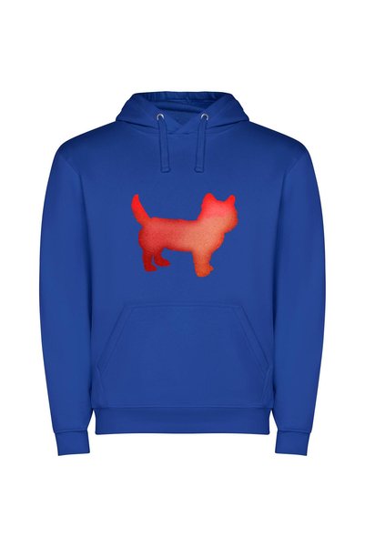 iLovePrints Fancy Feline Artistry Φούτερ με κουκούλα σε χρώμα Μπλε