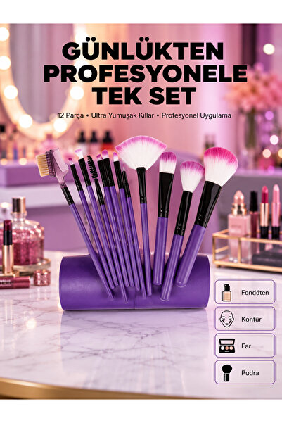 teknotrust Preminium 12-Piece Makeup Brush Set Suitable for Foundation, Blush...