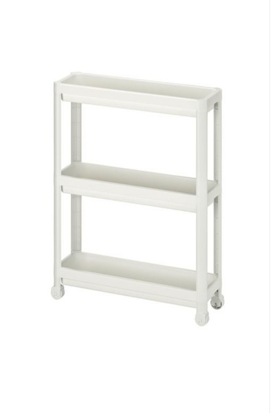 IKEA Beyaz şık servis arabası, dar alan organizeri 54x18x71