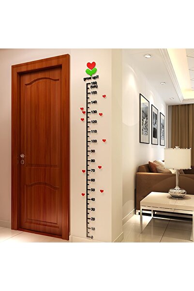 Generic 3D DIY Acrylic Height Growth Chart Wall Sticker for Kids Room, Door D...