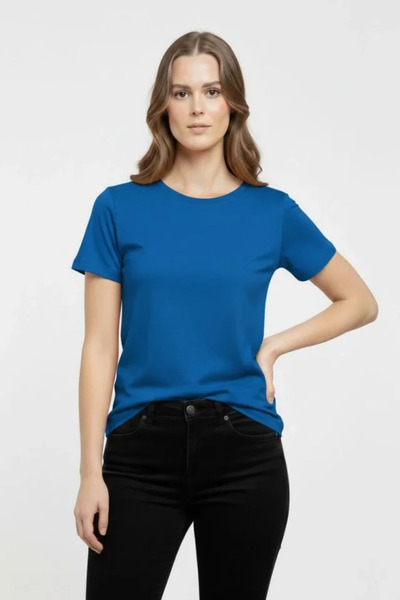 DRESSIFY WOMEN’S FASHION T-Shirt Crew Neck Slim Fit Lycra T-Shirt Casual Basi...