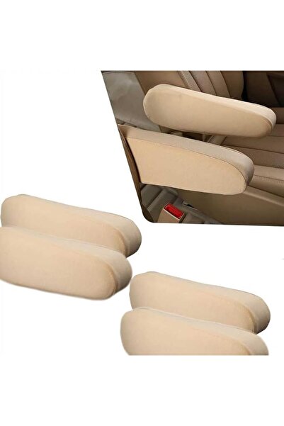 Yelajoy 4 PCS Car Armrest Covers, Beige Center Console Protector, Automotive ...