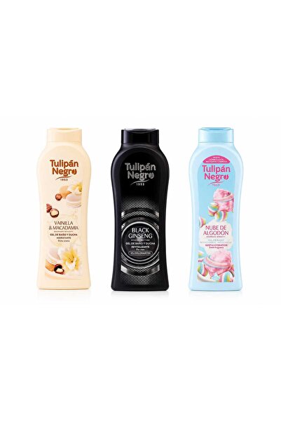 Tulipan Negro Set 3 Geluri de Duș Tulipán Negro – Vainilla & Macadamia 650 ml...