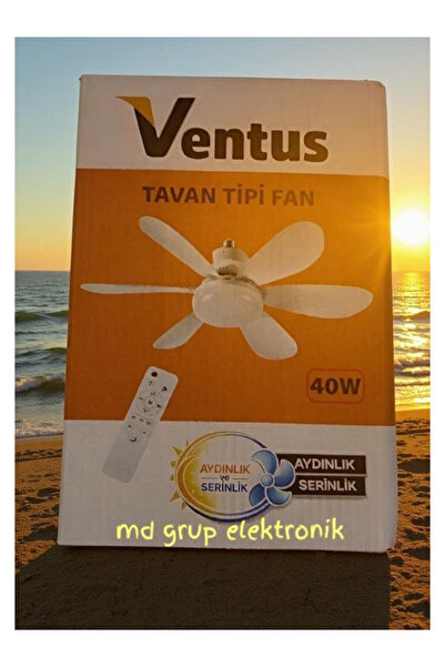 Ventus MD GRUP 40W 6 Kanatlı LED Işıklı Uzaktan Kumandalı Tavan Tipi Vantilatör