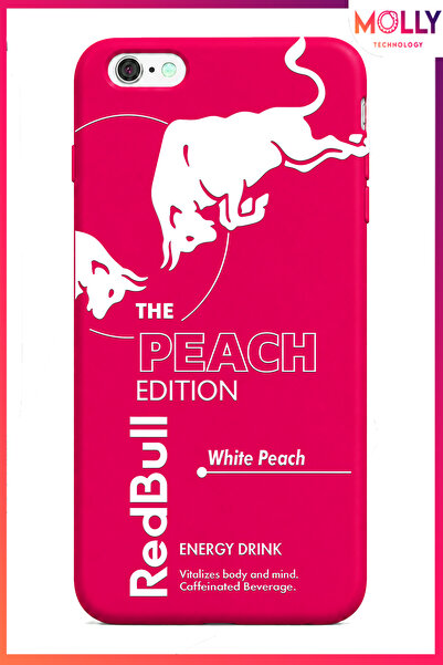 Molly iPhone 6/6S PLUS İçin Neon Pembe Redbull The Peach Edition Desenli İçi ...