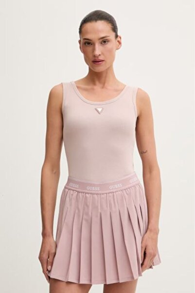Guess PEMBE LOGOLU KADIN ASKILI BLUZ