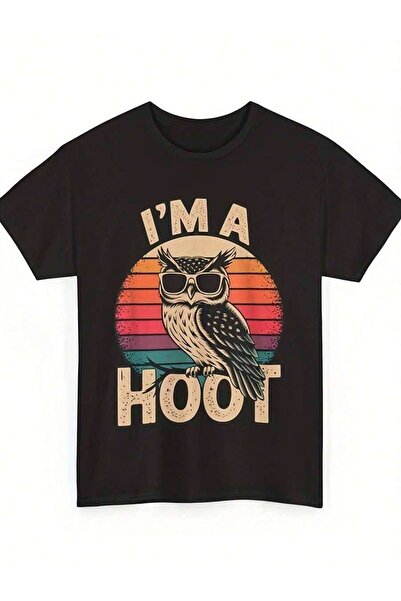 26LIK تي شيرت رجالي مضحك بطبعة "I'm A Hoot On The Outside I'm Hootin" - تي شي...