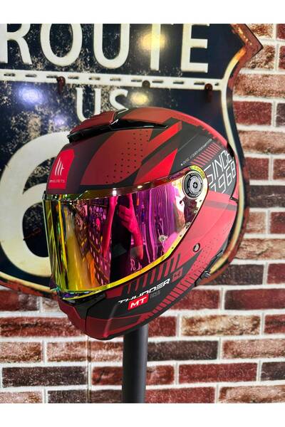 MT Helmets Thunder 4 SV Luminence D5 Kask (+1 Renkli VİZÖRLE BERABER)