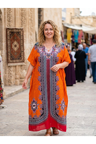 Aashiv's Collection Plus Size Dress, Oversized Comfortable Cut Flowy Mother's...