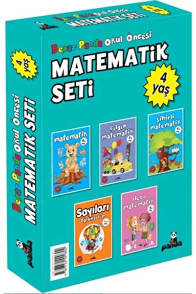 Beyaz Panda Yayınları مجموعة الرياضيات لمرحلة ما قبل المدرسة لعمر 4 سنوات (5 ...