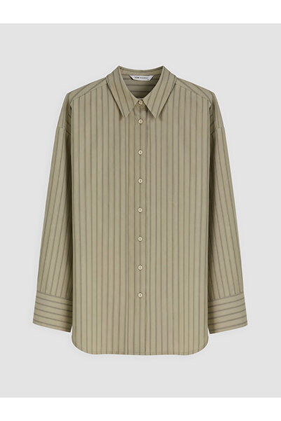 LC Waikiki Green Striped Women's Shirt